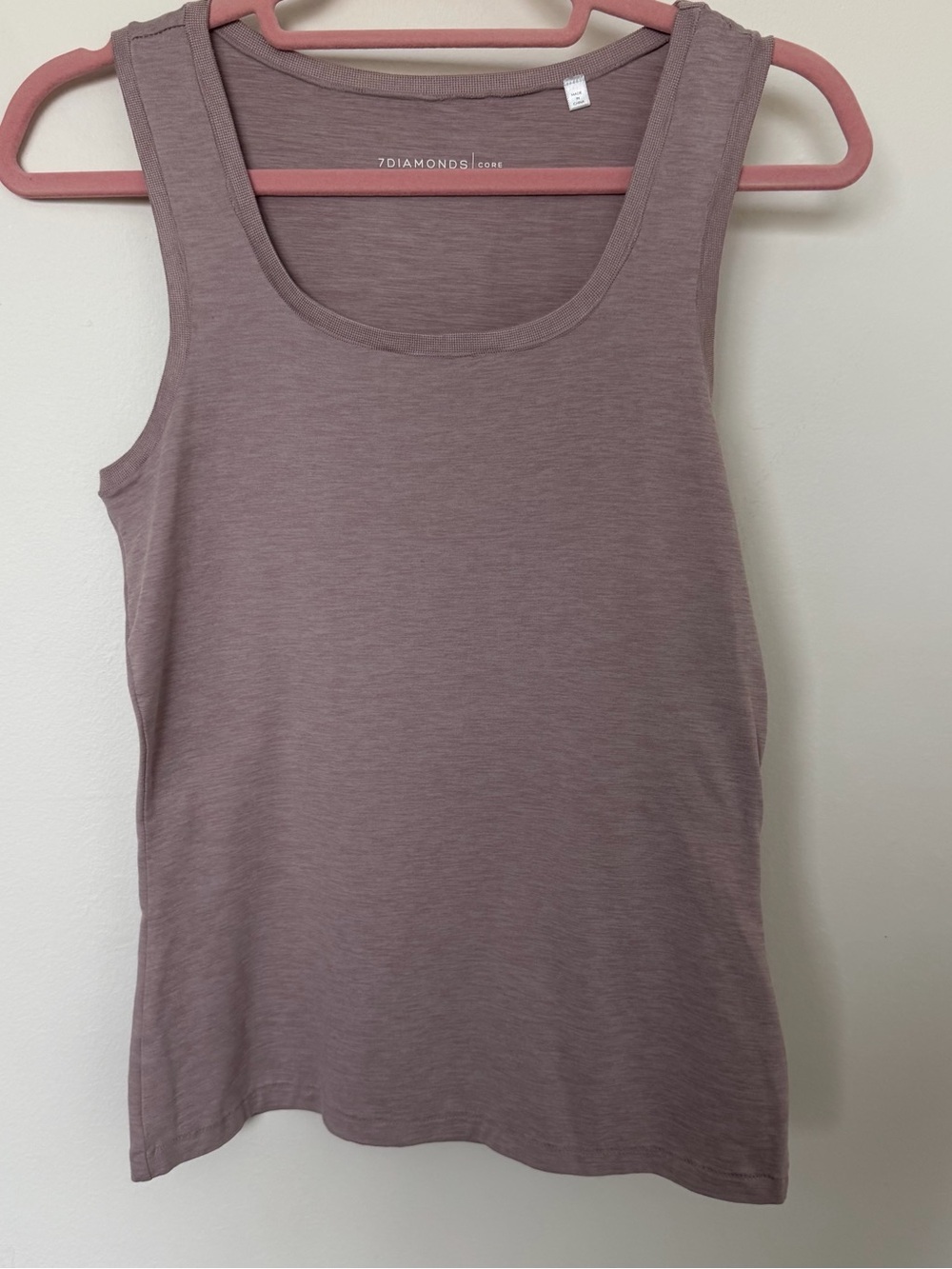 7 Diamonds Dusty Mauve Scoop Neck Tank Top Size Small